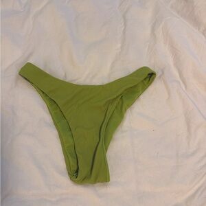 Green Ribbed Bikini Bottom